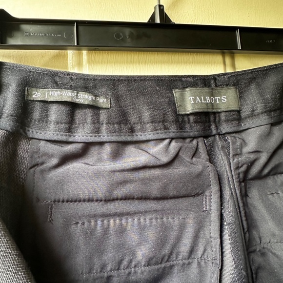 Talbots Curvy Fit High Rise Straight Leg Dress Navy BluePants. Size 2 Petite. - Picture 8 of 14